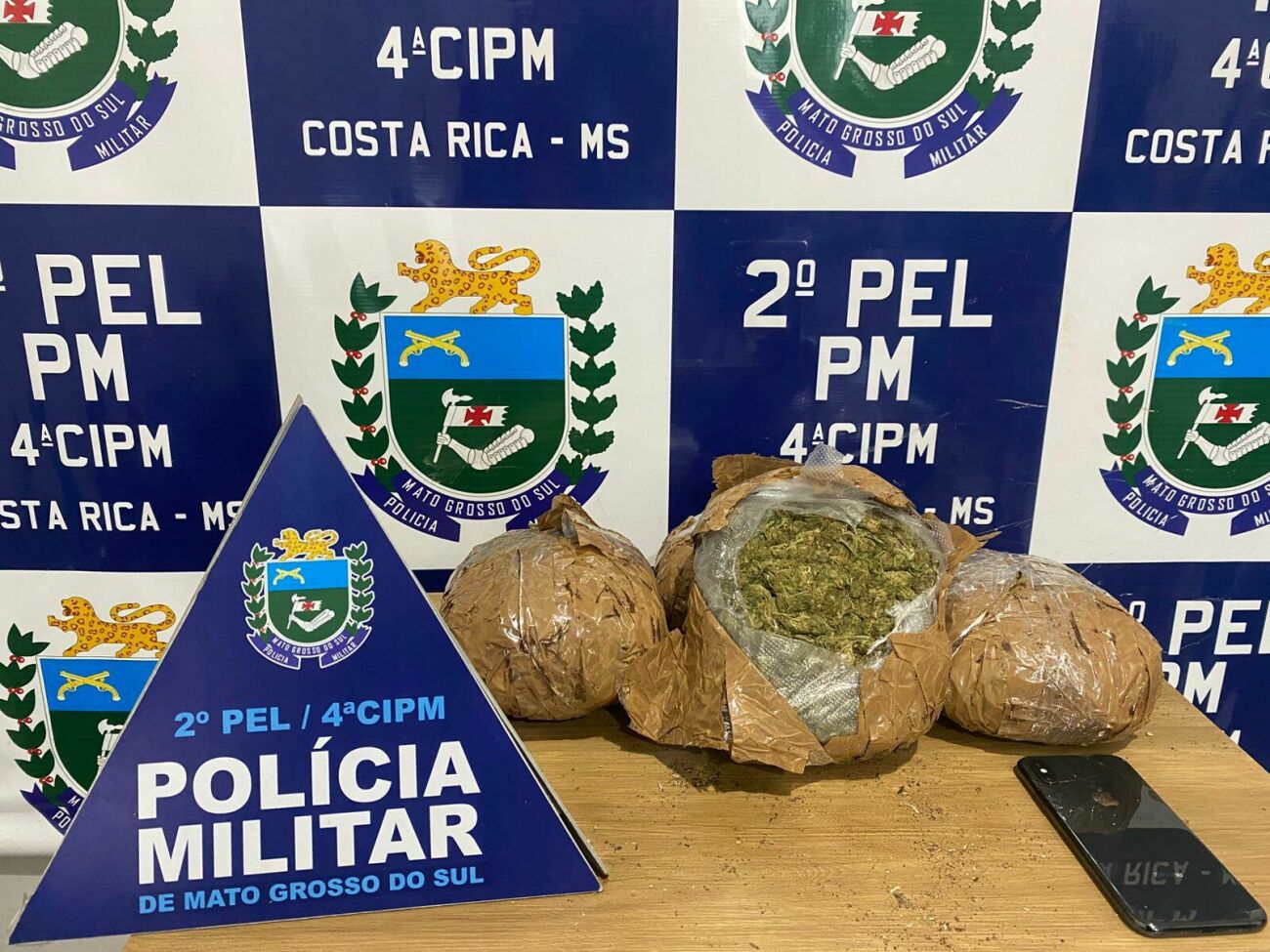 Ilustração da notícia Mais de 2 kg de skunk são apreendidos com passageiro de ônibus em Costa Rica da MS Todo dia
